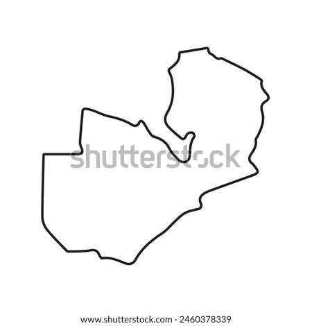 map of Zambia line icon. Illustration vector graphic of map of Zambia.