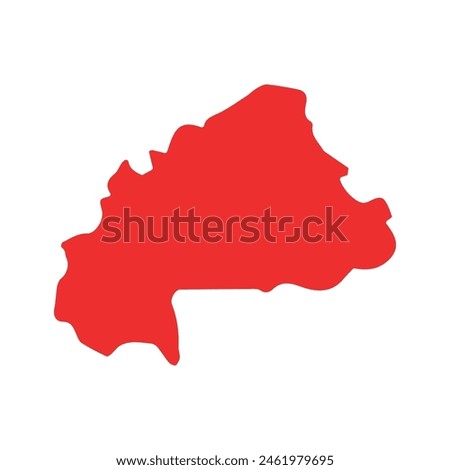 map of Burkina Faso icon. Illustration vector graphic of map of Burkina Faso.