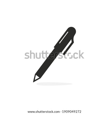 Pen icon Vector isolated simple black sign.