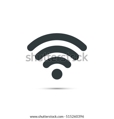 Wifi icon vector, wifi simple connect symbol isolated on white background.
