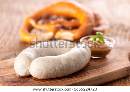 Image, Stock Photo Pair of Bavarian veal sausages