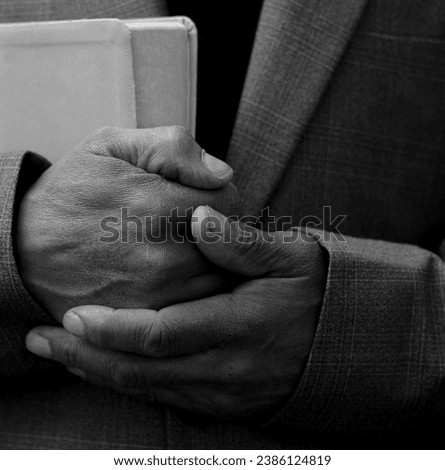 Similar – Image, Stock Photo Black man with book on train platform