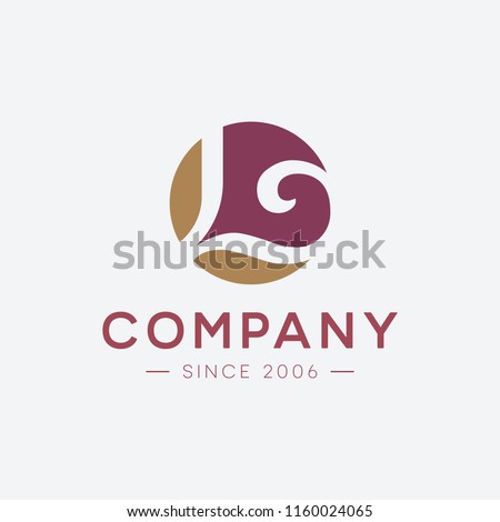Professional Company Logo. Abstract circle shape with the floral ornament shape like Letter L. Vector Illustration Design Template.