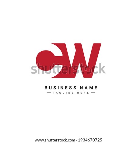 CW Initial Letter Logo - Minimal Vector Logo