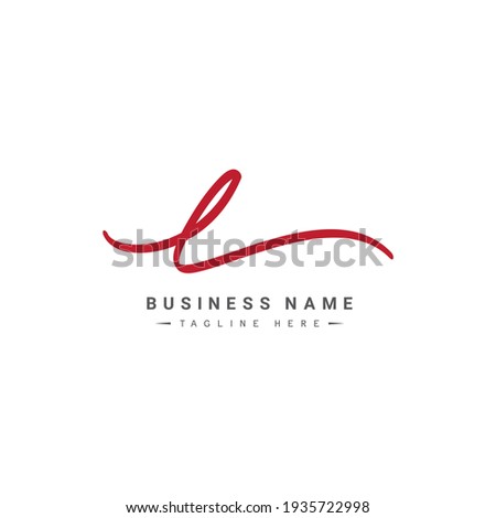 Handwritten Signature Logo for Initial Letter L