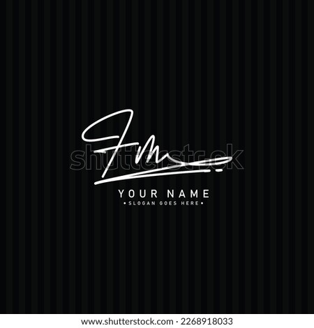 Simple Signature Logo for Alphabet FM - Handwritten Signature for Photography and Fashion Business

