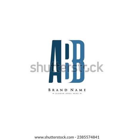 Simple Business Logo for Initial Letter ABB - Alphabet Logo