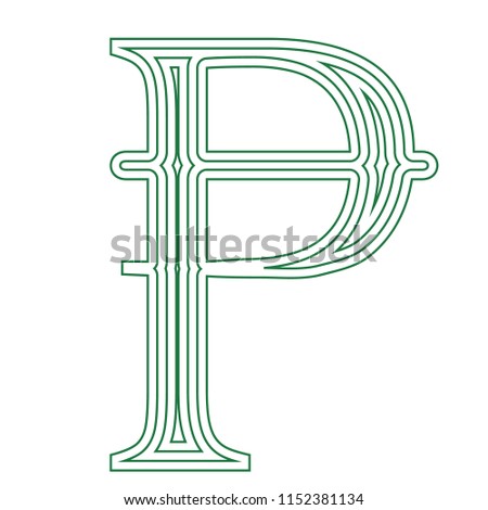 Spain Pesetas currency symbol  icon striped vector illustration on a white background