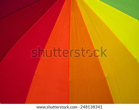 close up rainbow umbrella