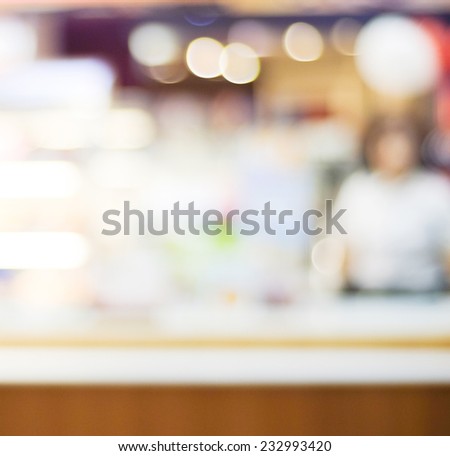 Blur cafe background with bokeh