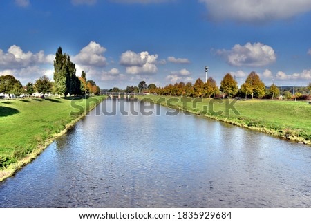 

The Elz in Riegel am Kaiserstuhl on a sunny autumn day Photo stock © 