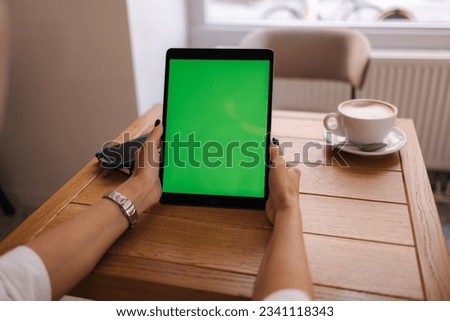 Similar – Image, Stock Photo First person view of motor-bike speedometer