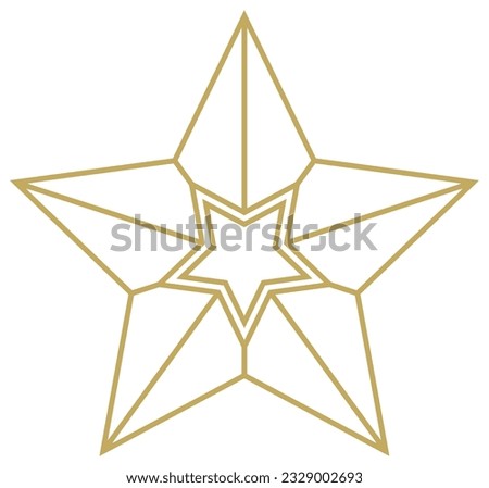 Christmas Star abstract outline vector in Gold. Isolated Background.
Christmas Symbol for Jesus birth.
Useable for background, wall paper, invitation, calendar, greeting cards etc.