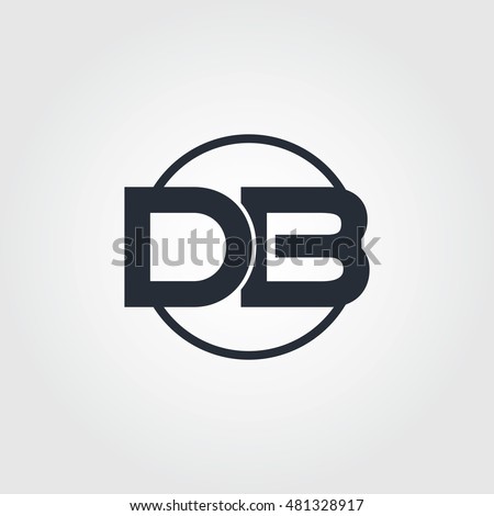 Black initial letter db linked circle uppercase logo