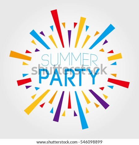 Summer Party. vector illustration. poster, banner, greeting template