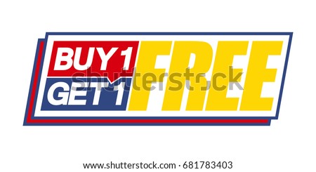 buy one get one free. vector