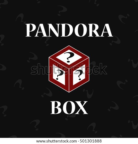 Pandoras box on black background