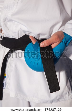 Karate with black belt