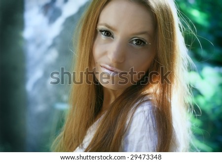 beautiful girl looking like an elf