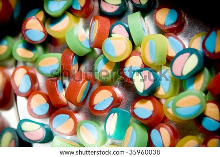 sweet candy gum background full of colours