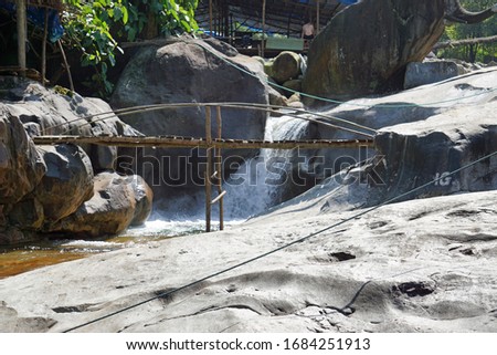 beautiful bo ghe waterfall in bach ma national park Imagine de stoc © 