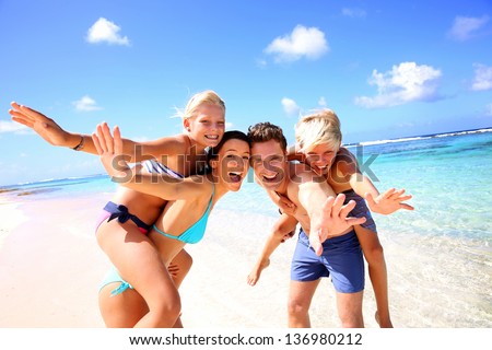 Similar – Image, Stock Photo Girl in bikini holding swimming ring