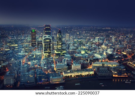 City of London At Sunset