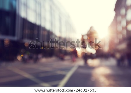 people in bokeh, street of London Stock fotó © 