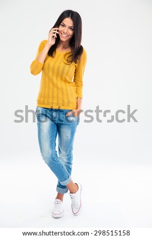 Similar – Image, Stock Photo pretty woman talking with her phone II , cuba