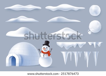 Image, Stock Photo ice stalactites winter