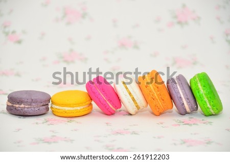 macaroons cake color wall background trench white colorful food sweet pink dessert