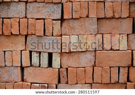 bricks red wall color background bricks isolated block pallet brown stone brickwork