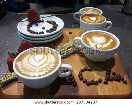 coffee cup art latte background wall cappuccino white shop brown cafe drink espresso color black