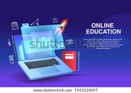 Online Education background. ready to learn.