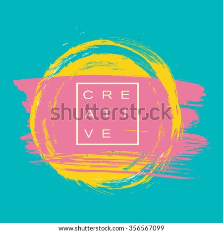 Vector beautiful handmade splash and strokes background.