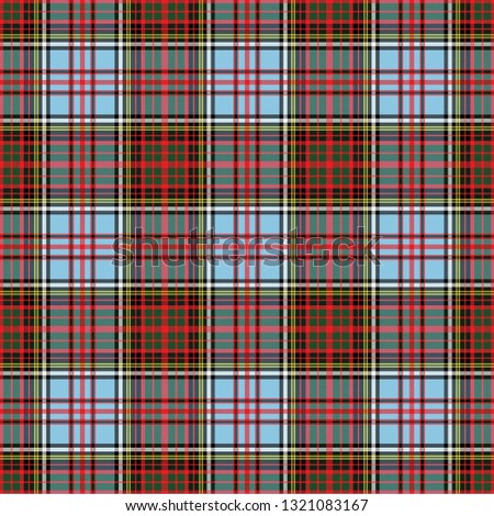 Anderson's ancient tartan. Seamless pattern of a traditional Scottish tartan of Anderson's clan for fabric, kilts, skirts, plaids. Frequent, small weaving. 