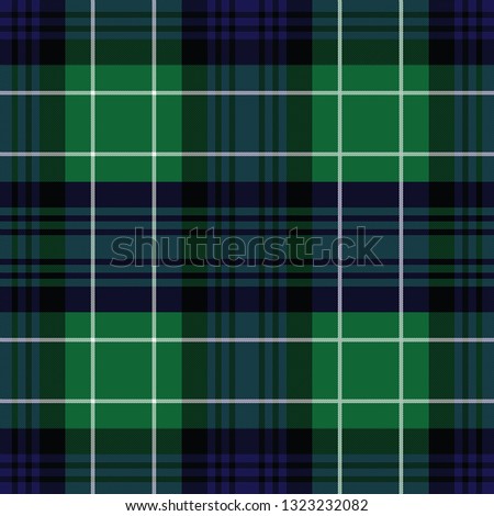 Abercrombie's modern tartan. Element for the seamless construction of pattern of traditional Scottish tartan of Abercrombie's clan for fabric, kilts, skirts, plaids. Frequent, small weaving. 