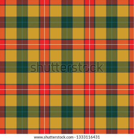 Baxter's tartan. Element for the seamless construction of a pattern for a traditional Scottish tartan of Baxter's clan, seamless pattern for fabric, kilts, skirts, plaids