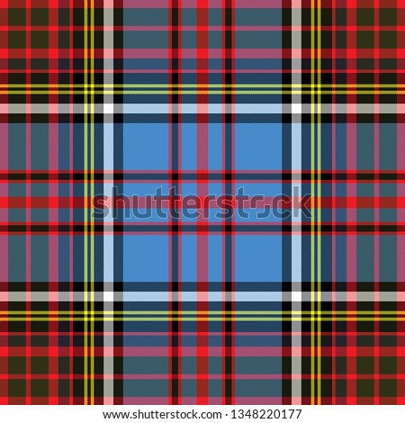 Anderson's Modern Tartan. Element for the seamless pattern. Tartan imitation for prints on fabric and clothing, interior decoration, Scottish-style websites.  Frequent weave 