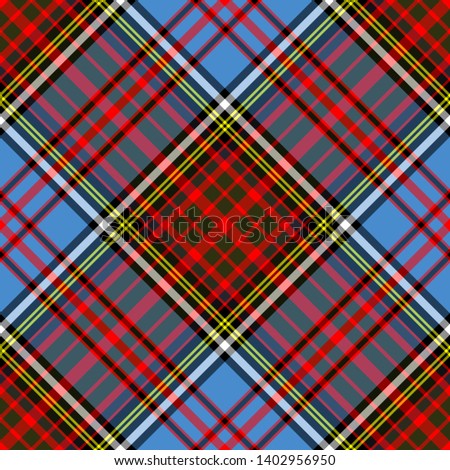 Anderson Ancient Tartan. Diagonal cell, seamless pattern for fabric, kilts, skirts, plaids