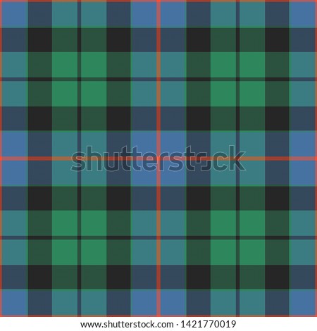 The Traditional Ancient Tartan of the Scottish Clan Morrison. Seamless pattern for fabric, kilts, skirts, plaids