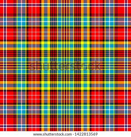 The Traditional Tartan of the Scottish Clan Ogilvie. Seamless pattern for fabric, kilts, skirts, plaids