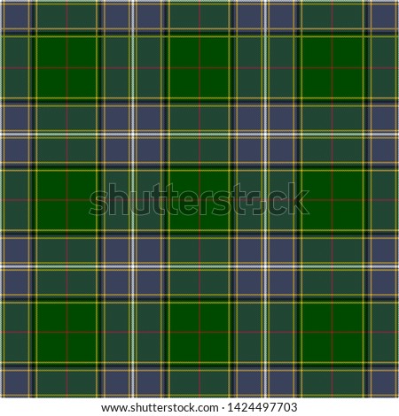 The Traditional Tartan of the Scottish Clan Pringle. Seamless pattern for fabric, kilts, skirts, plaids
