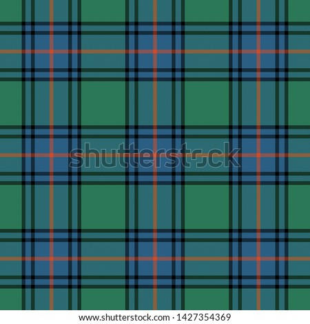 The Traditional Ancient Tartan of the Scottish Clan Shaw. Seamless pattern for fabric, kilts, skirts, plaids