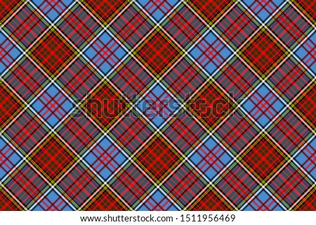 Anderson Tartan. Seamless rectangle pattern for fabric, kilts, skirts, plaids. Diagonal cell