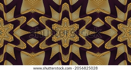 Vinous and gold abstract symmetric background  is computer graphics and can be used in the design of textiles, in the printing industry, in a variety of design projects Photo stock © 