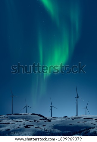 Similar – Image, Stock Photo light wind turbine