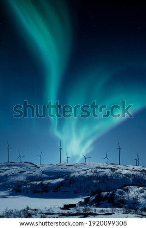 Similar – Image, Stock Photo wind power Winter Snow