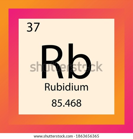 Atomic number 37 metallic element