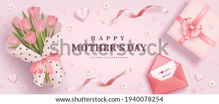 Similar – Image, Stock Photo Red ribbon on pink background